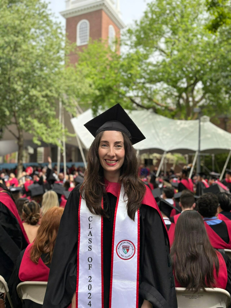 Jessica Elliott at Harvard Law School graduation