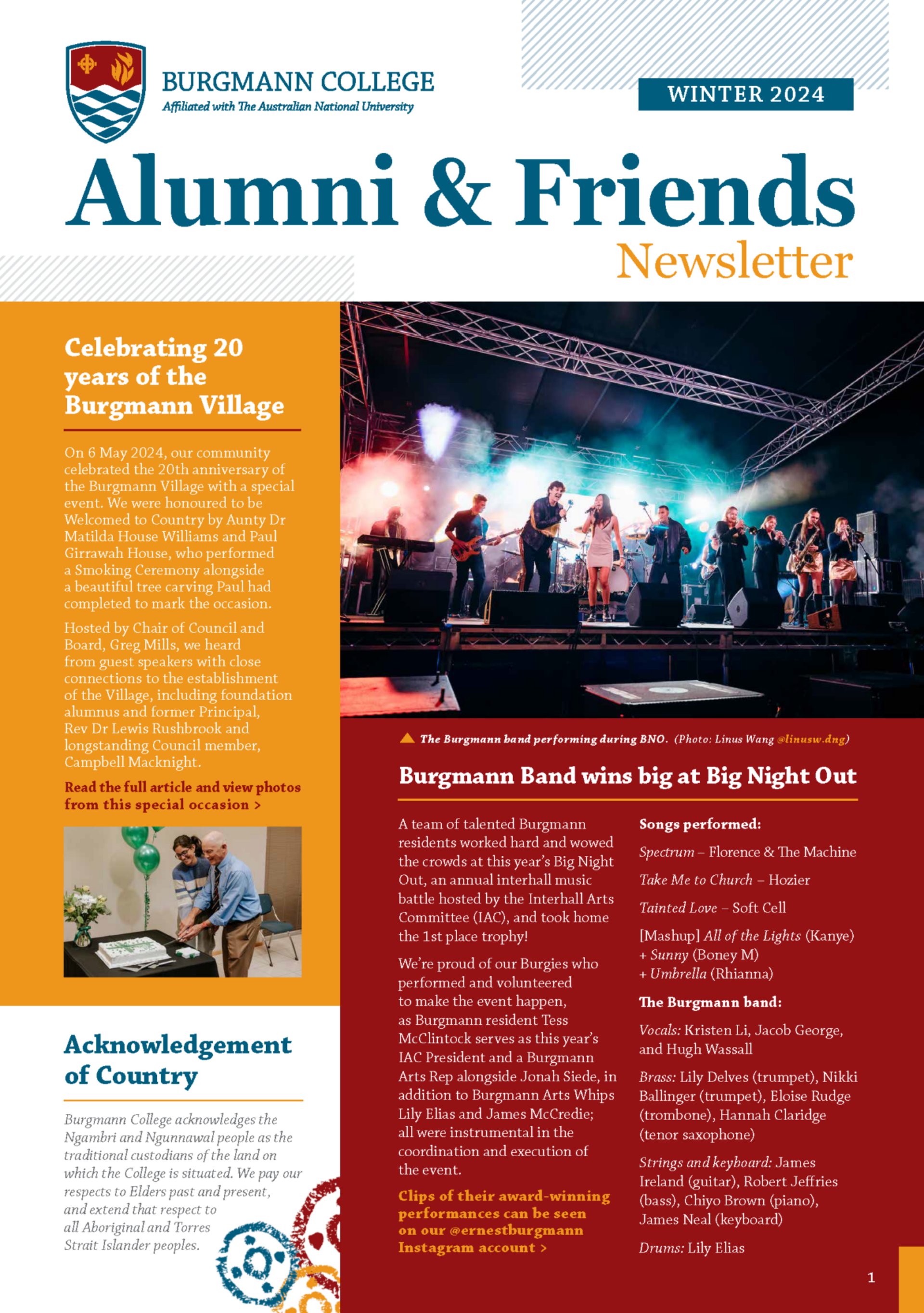 FRONTPAGEONLY Winter 2024 BC Alumni Newsletter