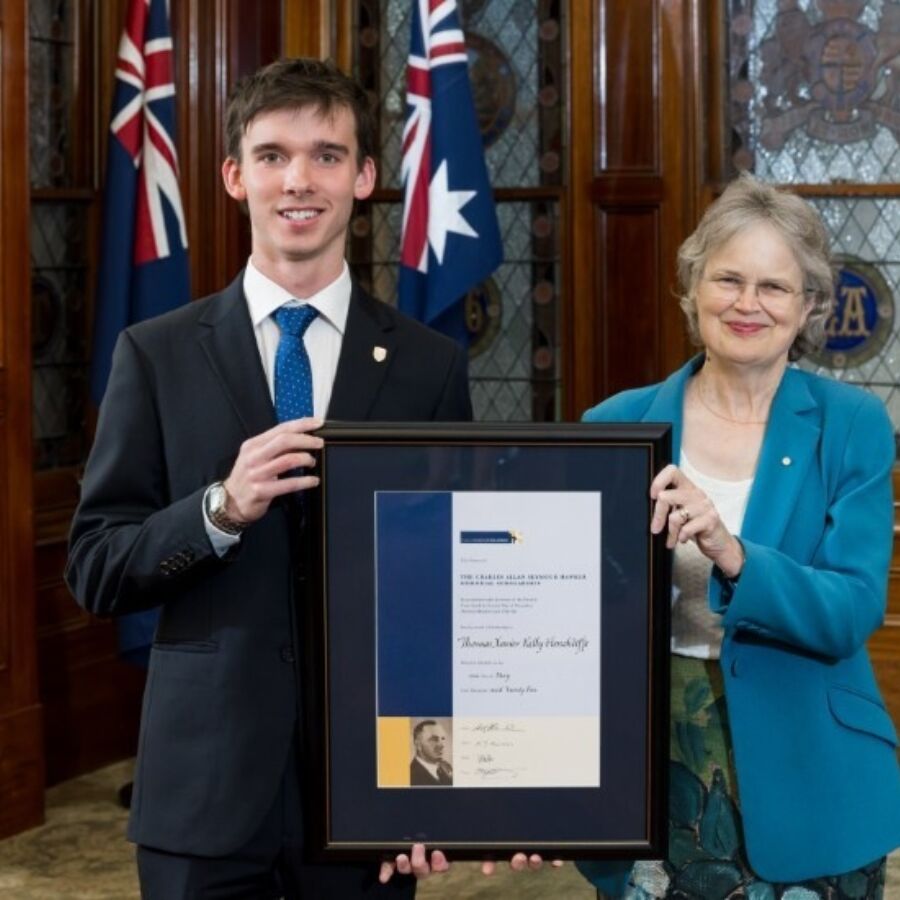 2025 CAS Hawker Scholarship presentation Frances Adamson Thomas Henchliff 1 website