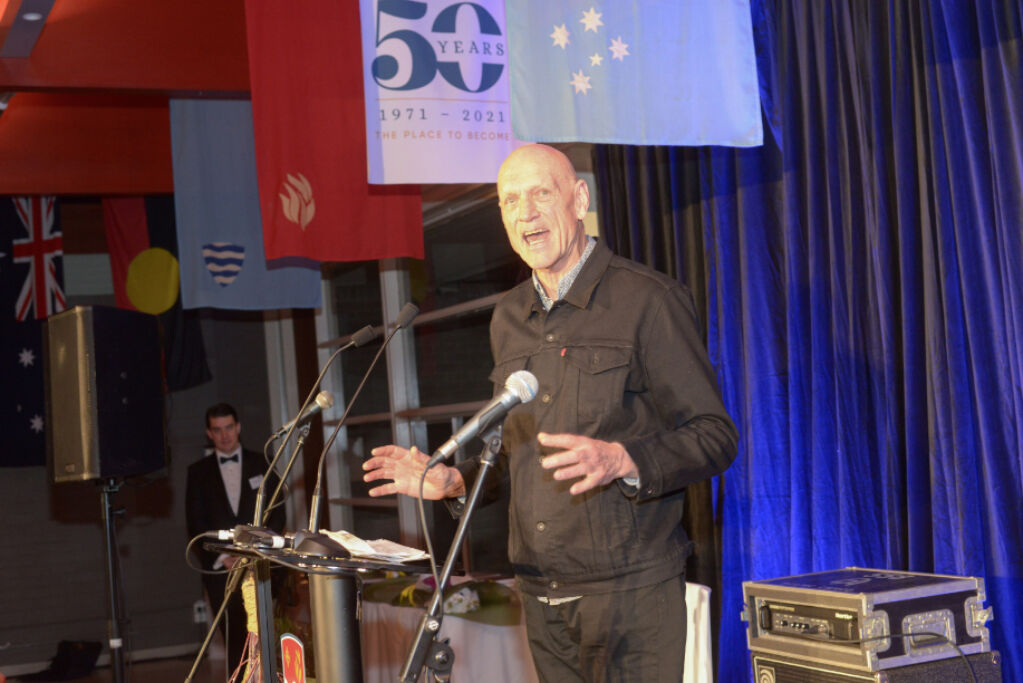 Rsz Peter Garrett 50th anniversary Richard Cook toast