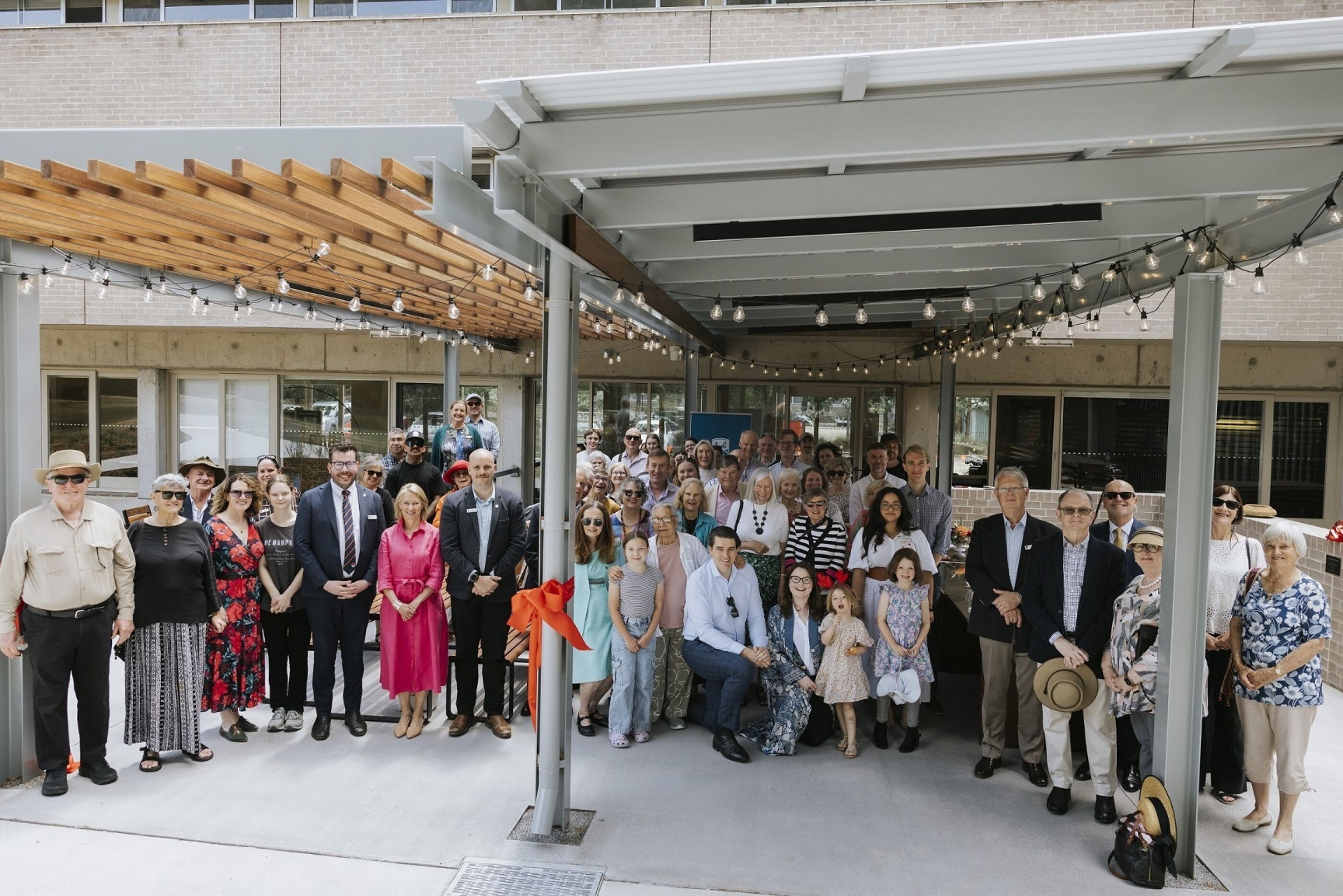 Group photo courtyard